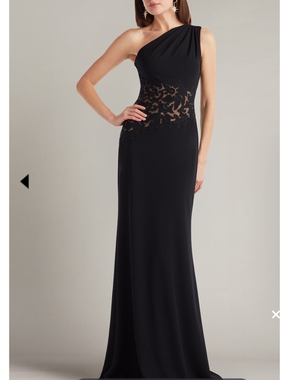 Tadashi Shoji Verrier One-Shoulder Illusion Gown